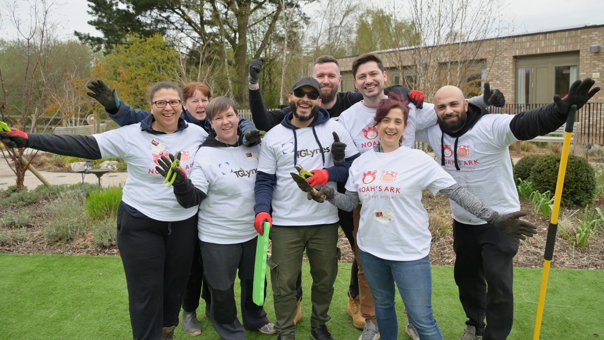Green fingered volunteers give children’s hospice gardens a welcome refresh