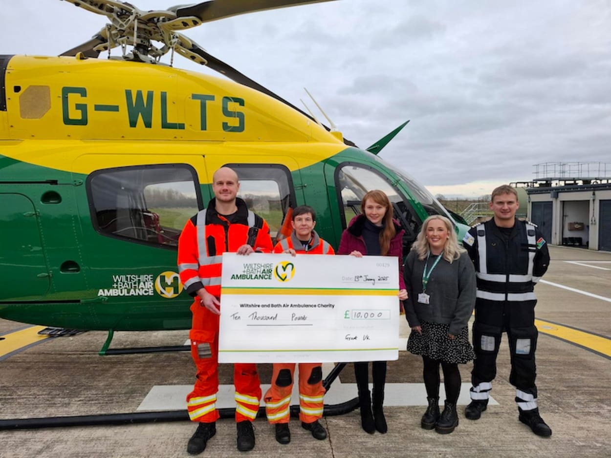Grant UK donates £10k to Air Ambulance following 2024 fundraising