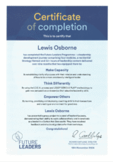Industry programme equips Lewis Osborne for further achievement